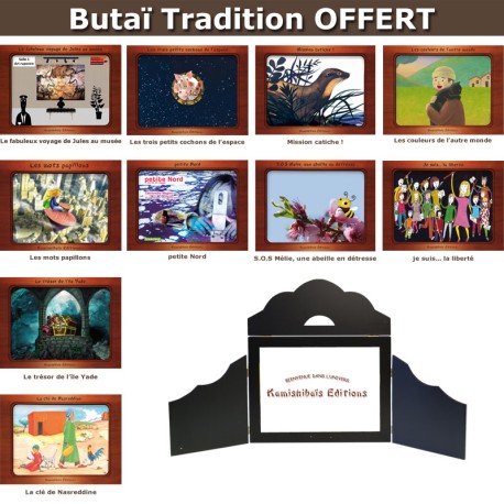 Pack ELEMENTAIRE 10 kamishibaïs et son butaï Tradition